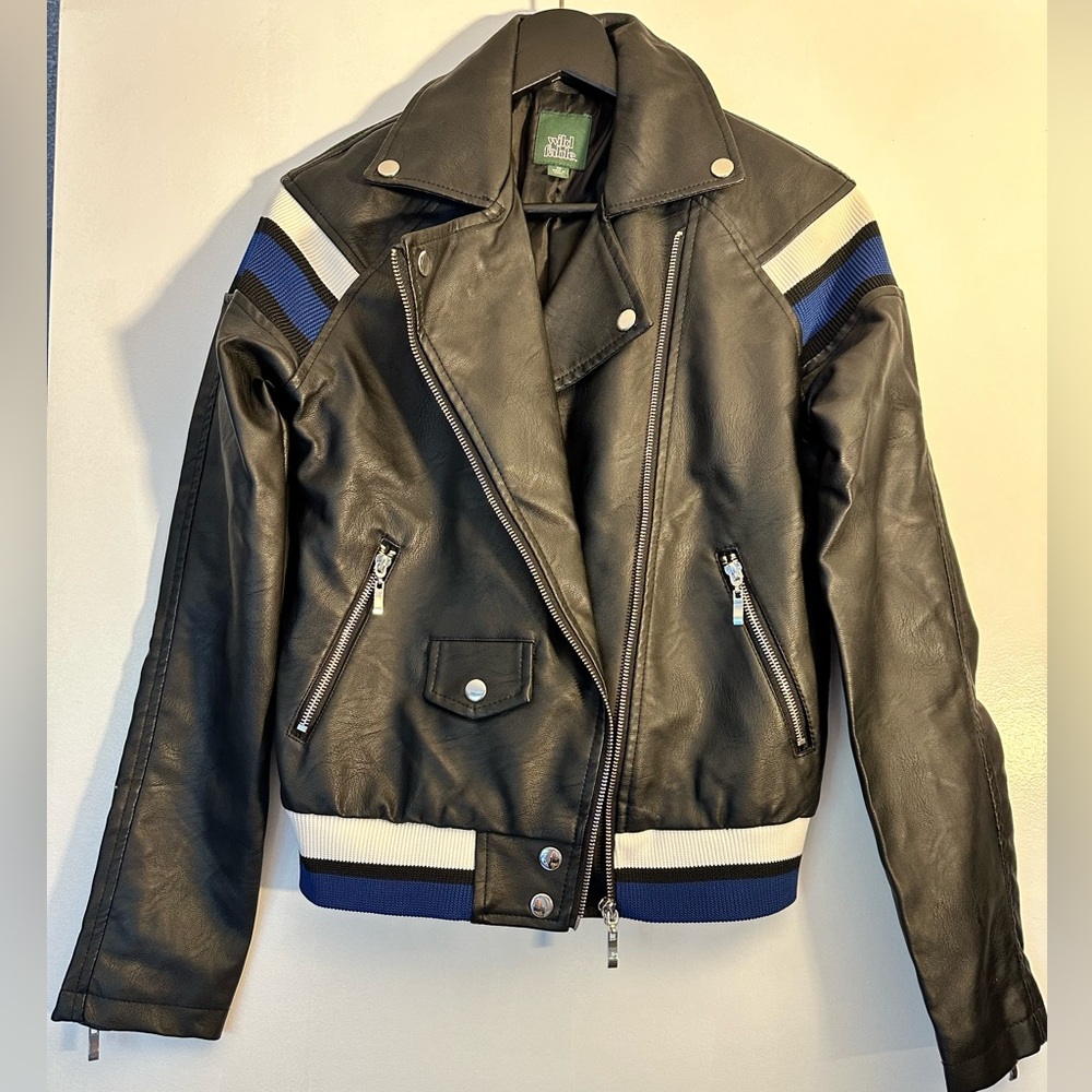 Wild Fable faux-leather moto jacket